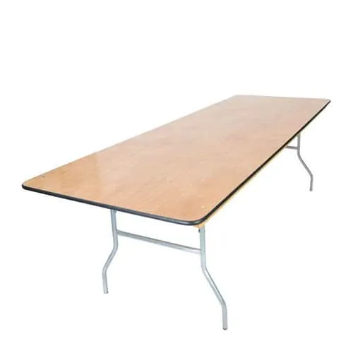 Wide Wooden Trestle Tables (2.4mx1m)