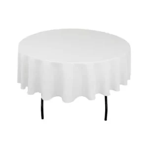 white round table cloth