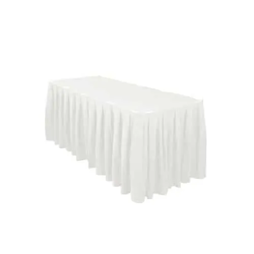white table skirt