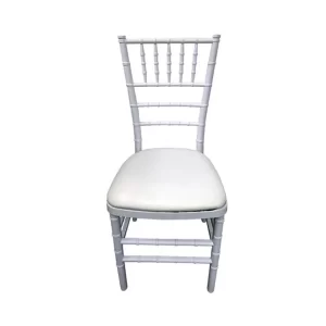 White Tiffany Chair & White Cushion