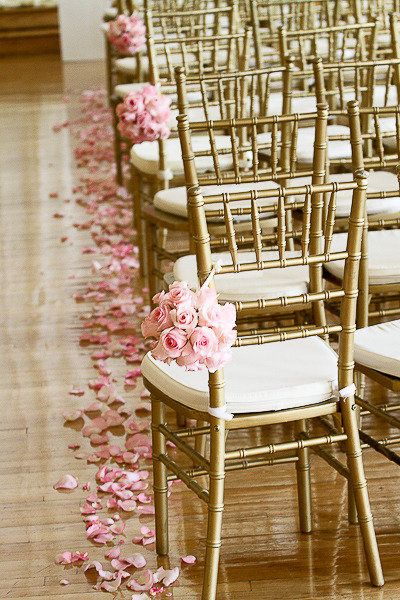 Gold Tiffany Chair & White Cushion