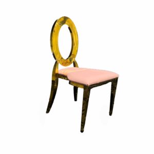 O Back Chair (Pink Cushion)