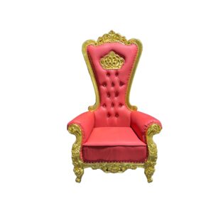 Throne Chair Red Gold