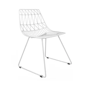 White Wire Chair And White Arrow Chair