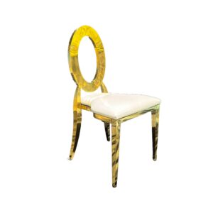 O Back Chair (white Cushion)